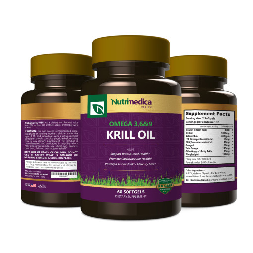 Krill Oil 3 Bottle View